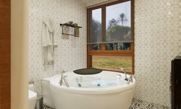 Элегантная ванная комната порадует приятной обстановкой и видами из окна, что само по себе уже роскошь. | Фото: livinginacontainer.com.