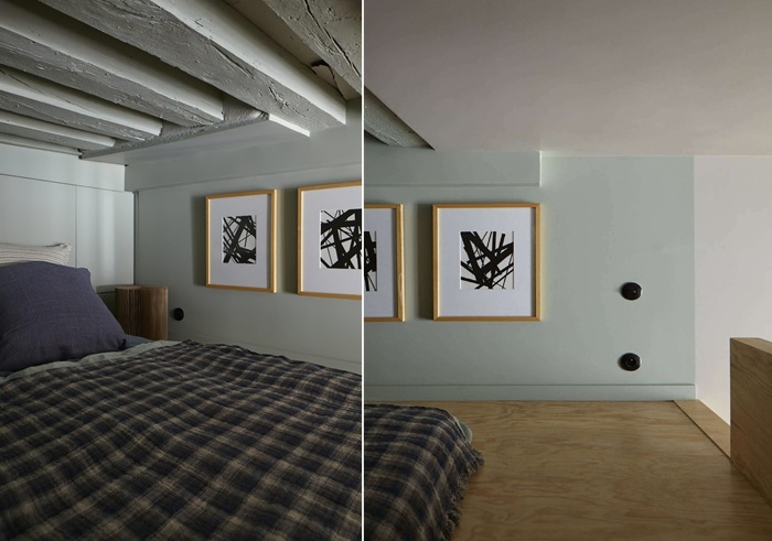 Детская спальня находится на втором уровне Blue Streak (Париж, Франция).