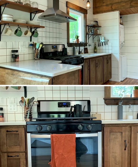 Прекрасно оборудованная кухня.