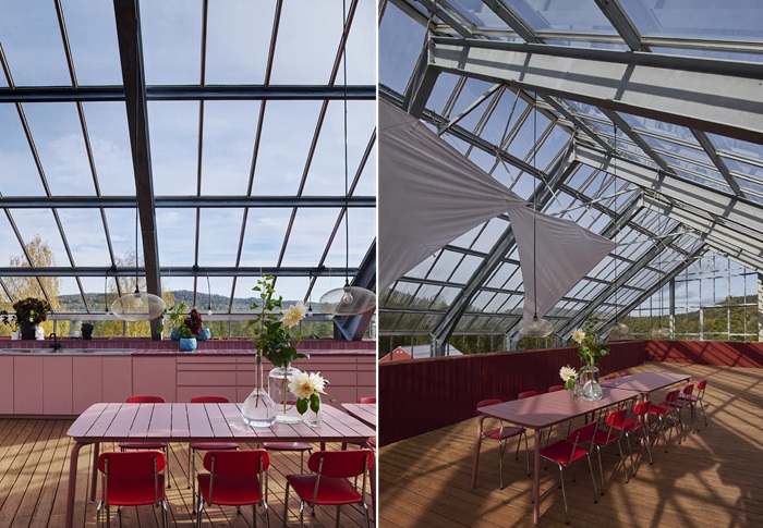 Кухня стала частью теплицы.