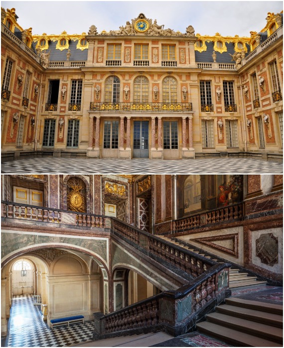 Обилие окон и мрамора привело к тому, что во дворце в зимнюю пору было очень холодно (Château de Versailles, Франция).