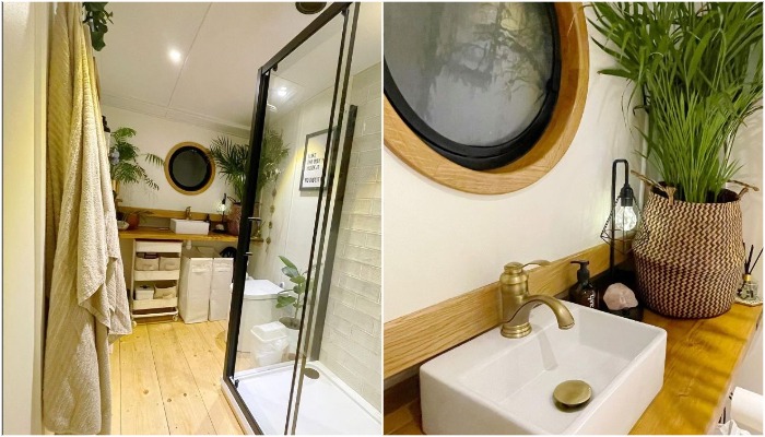 Просторная ванная.