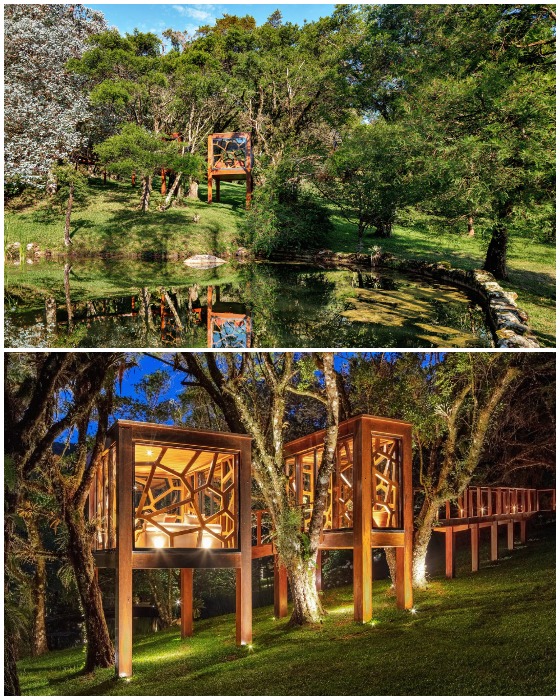 Причудливый домик на дереве – «игровая вселенная» в бразильских лесах для нескольких поколений одной семьи (Монте-Верде). 