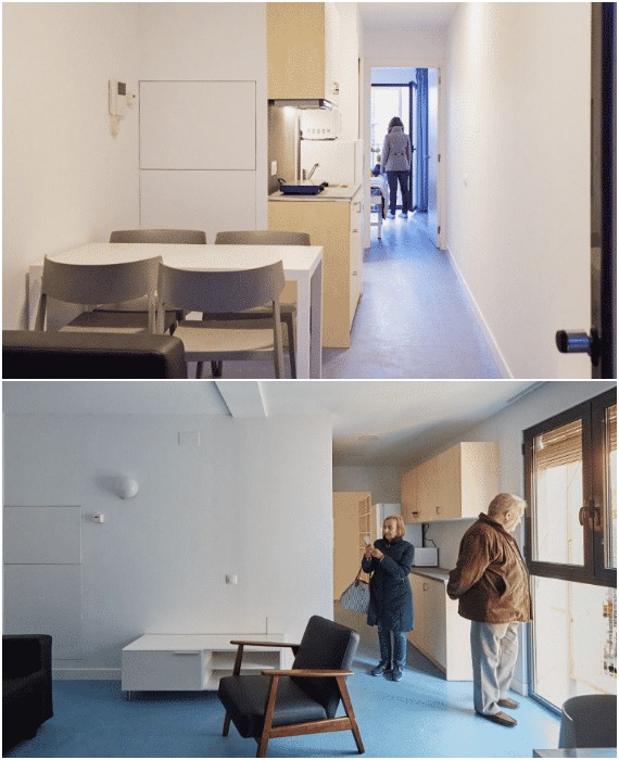 В контейнерном доме обустроено 12 благоустроенных квартир (проект APROP, Барселона).