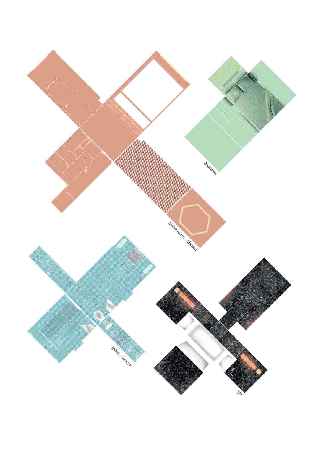 Каждая зона «Кабанона» выделена разным цветом. Каждая зона «Кабанона» выделена разным цветом.