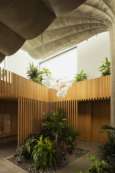 Растительность перекочевала внутрь загородного дома «75.9». | Фото: aninteriormag.com.