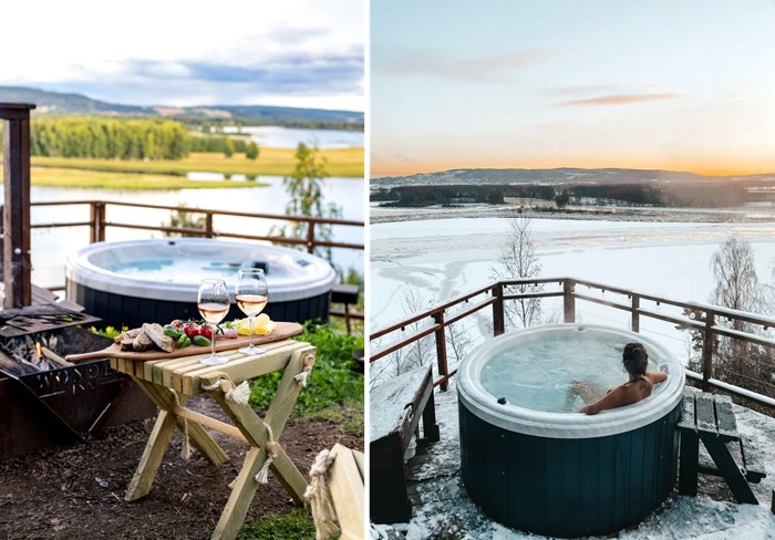 Гидромассажная ванна под открытым небом обеспечит незабываемыми впечатлениями. Гидромассажная ванна под открытым небом обеспечит незабываемыми впечатлениями.