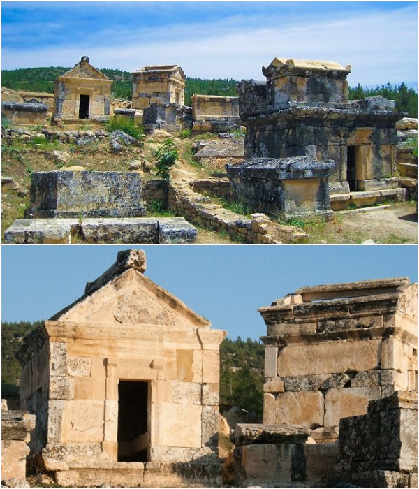 Некрополь – одно из самых обширных древних захоронений на территории Турции (Иераполис).