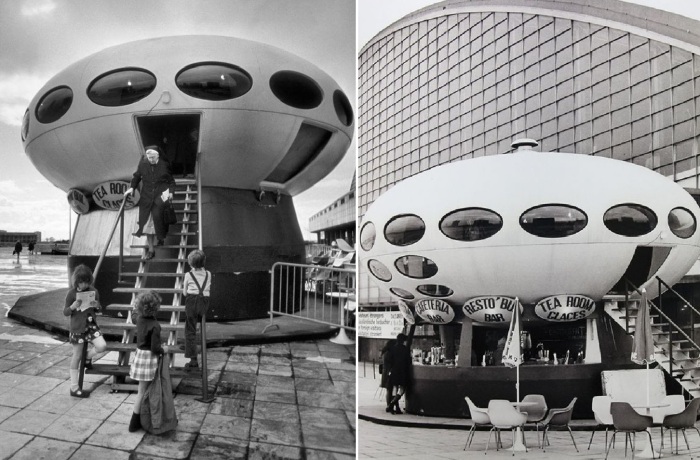 Futuro House <br>стали популярными павильонами, которые устанавливали на улицах и площадях.