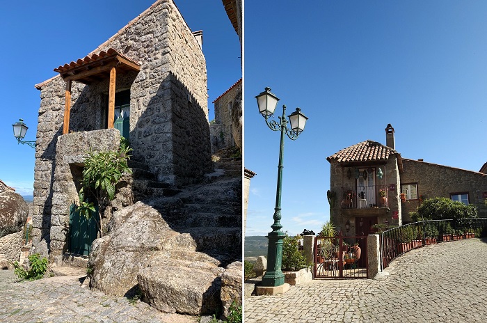 В самой колоритной исторической деревне Португалии имеются дома и более привычной формы, правда, они очень узкие и могут огибать камни (Монсанто).