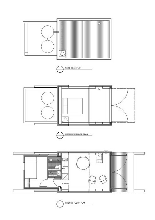 Планировка пляжного дома The Hut on Sleds, разработанного специалистами архбюро  Crosson Clarke Carnachan Architects. | Фото: wowowhome.com.