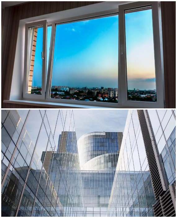 Солнцезащитное стекло особенно востребовано при строительстве масштабных объектов и небоскребов, касающихся неба.