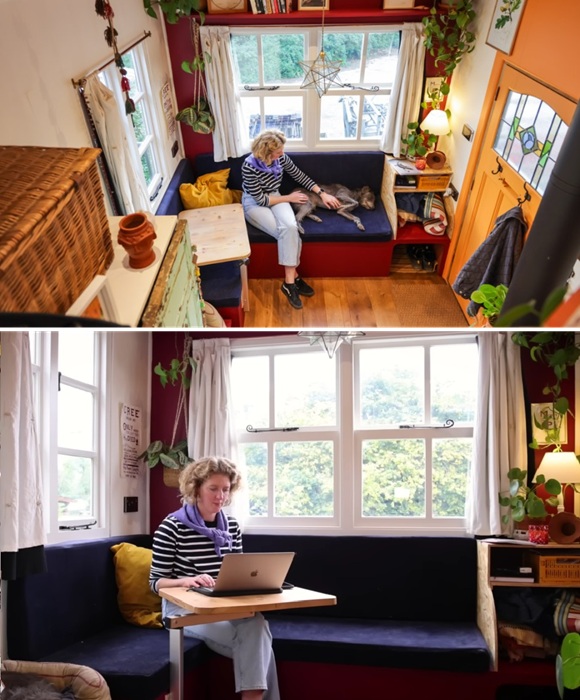 Уютная гостиная легко превращается в домашний офис или столовую. Уютная гостиная легко превращается в домашний офис или столовую.