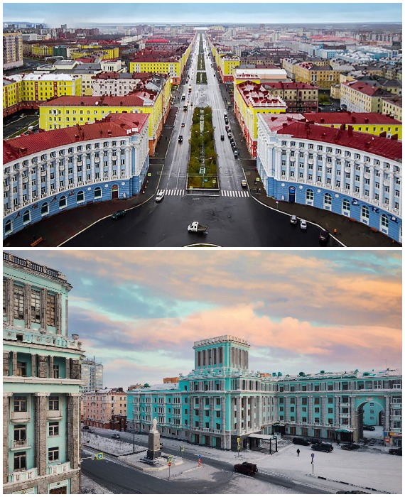 Главную улицу Норильска не зря считают островком Санкт-Петербурга.