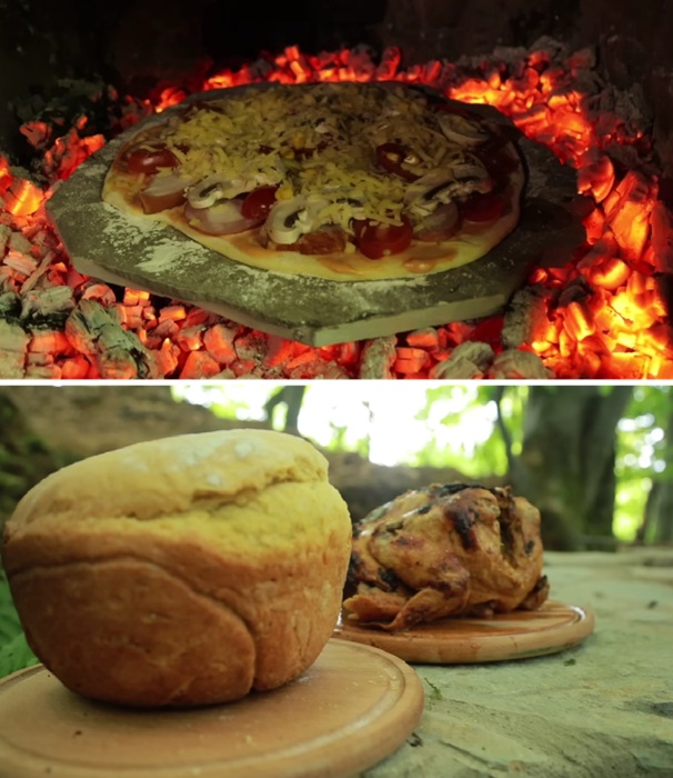 В печи можно готовить пиццу и разные вкусности. В печи можно готовить пиццу и разные вкусности.