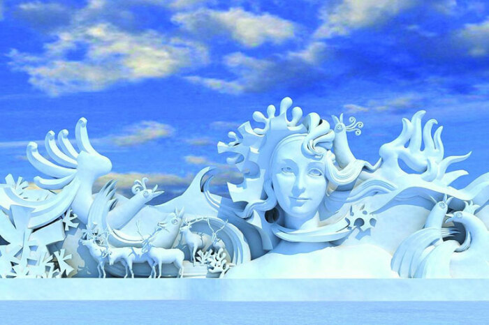 Снег тоже может стать материалом для создания шедевров (Harbin Ice-Snow World, Китай). | Фото: asianguides.com.
