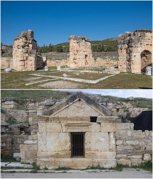 Мартриум и гробница Святого апостола Филиппа возвышается над городом, где ученик Иисуса принял мученическую смерть на кресте (Иераполис, Турция).