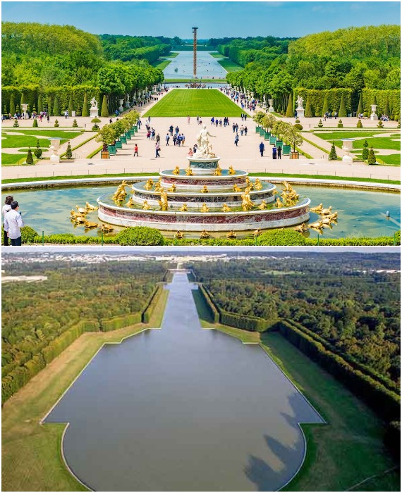 На территории дворцово-паркового комплекса Версаль находится 55 водных объектов общей протяженностью 32 километра.