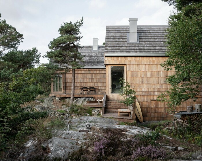 Множество зон отдыха с видом на природу обеспечивают максимальным расслаблением (Saltviga House, Норвегия). | Фото: cad-download.com.