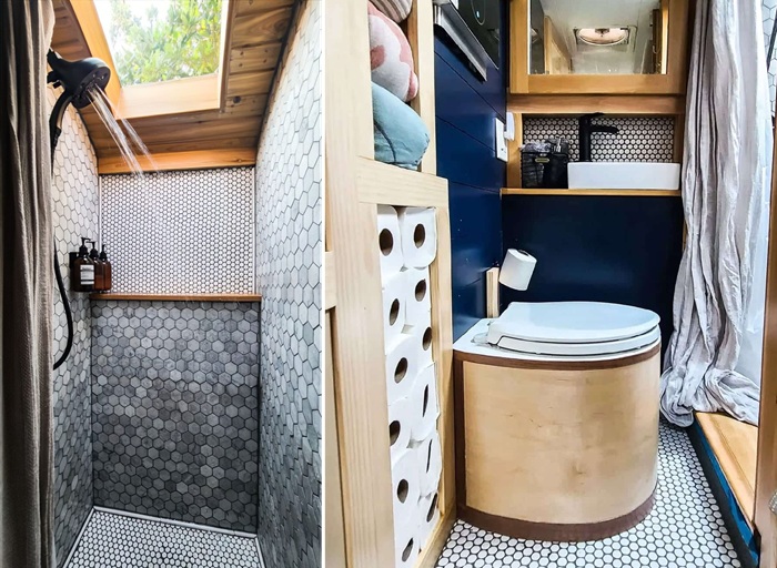 Вполне благоустроенная ванная комната.