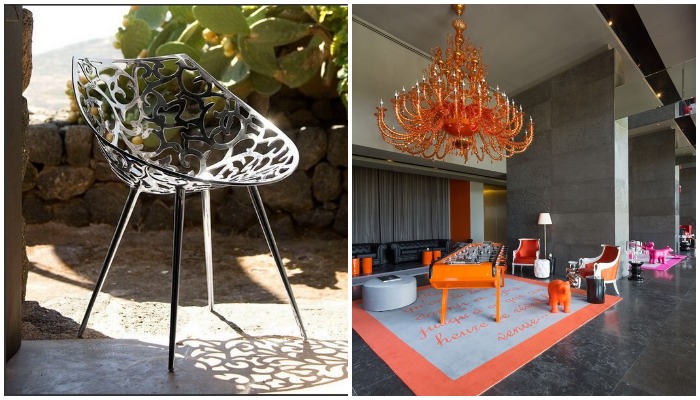 Дизайнерская мебель от Филиппа Старка одинаково гармонично выглядит как в саду, так и в интерьере роскошного отеля или особняка.
