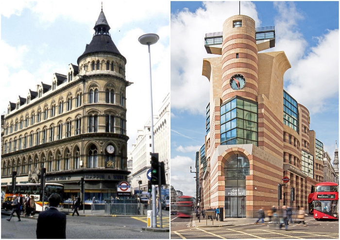 Неоготическое здание Mappin & Webb Building в Лондоне заменил объект, создатели которого напрочь проигнорировали очевидные и традиционные знания о красоте и пропорциях. | Фото: timeviews.home.blog.