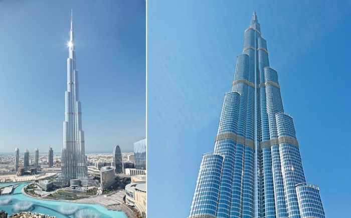 Дизайн самого высокого здания мира вдохновлен формами пустынного цветка и исламскими мотивами (Burj Khalifa, Дубай).