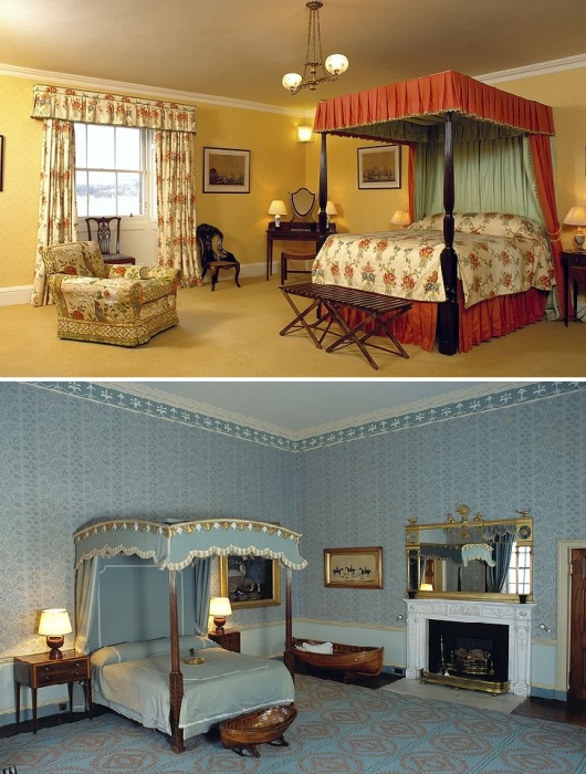 Некоторые апартаменты сдаются в качестве отельных номеров, так что любой желающий может оказаться в одной из таких кроватей (Culzean Castle, Шотландия).