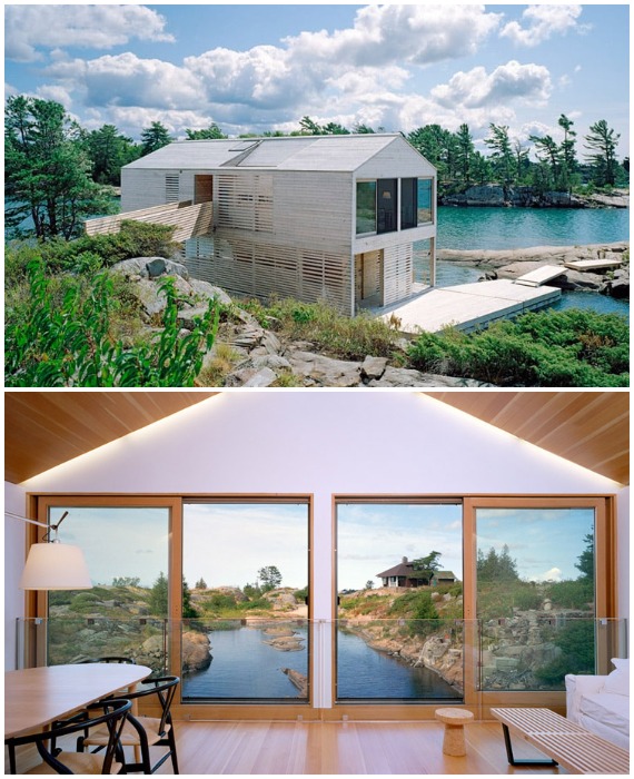 Floating House – идеальное место отдыха от городской суеты (озеро Гурон, Канада).