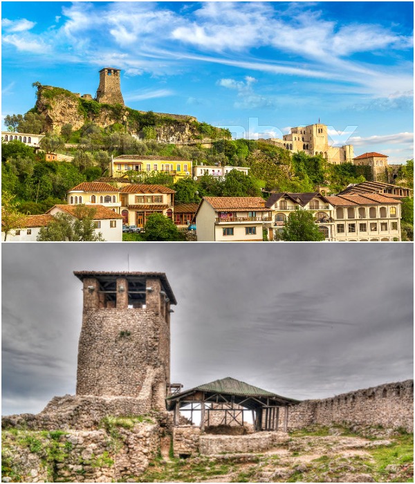 Над живописным городом Круя в древние времена возвышался старинный замок, не раз спасающий жителей от набегов османов (The Kruja Castle, Албания).