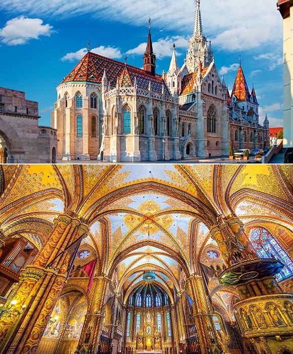 Сегодняшняя красота и величие церкви Святого Матьяша (Fisherman's Bastion, Будапешт).