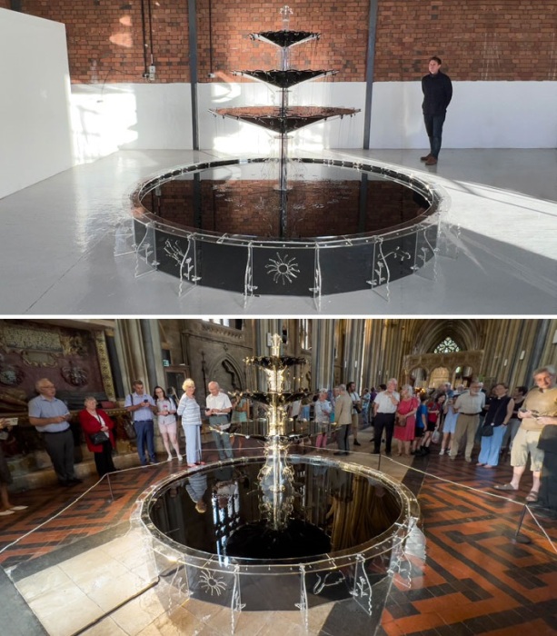 Арт-инсталляция Oil Fountain вдохновлена источниками и фонтанами, которые издревле были местом встречи людей.