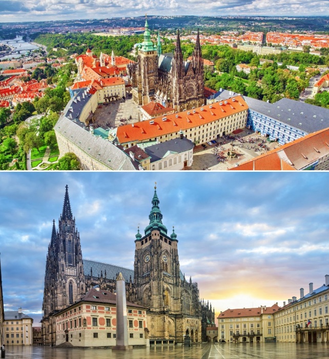Пражский град впитал в себя многие архитектурные стили Чешского княжества и Римской империй, не обошлось и без более поздних трансформаций.