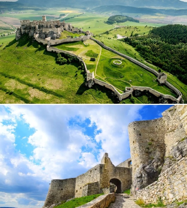 Spis Castle – могучий старинный замковый комплекс, впечатляющий своими размерами, романо-готическими архитектурными объектами и живописной округой (Словакия).