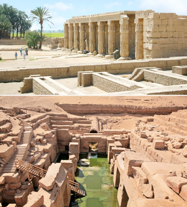 Храмовый комплекс Абидос использовался в качестве некрополя с додинастических до христианских времен, а это более 4,5 тысяч лет (Египет).