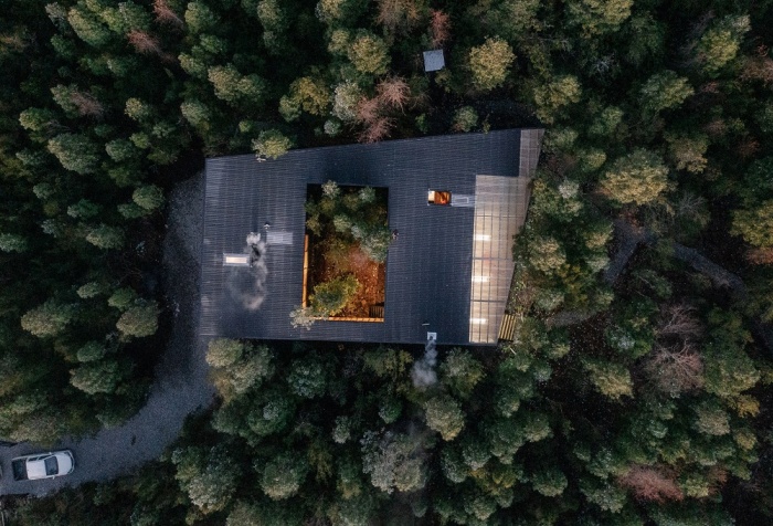 Проектирование загородной резиденции в заповедной зоне требует особенного расчета и мастерства (Un Patio House, Чили). | Фото: | Фото: coolhouses.ru.