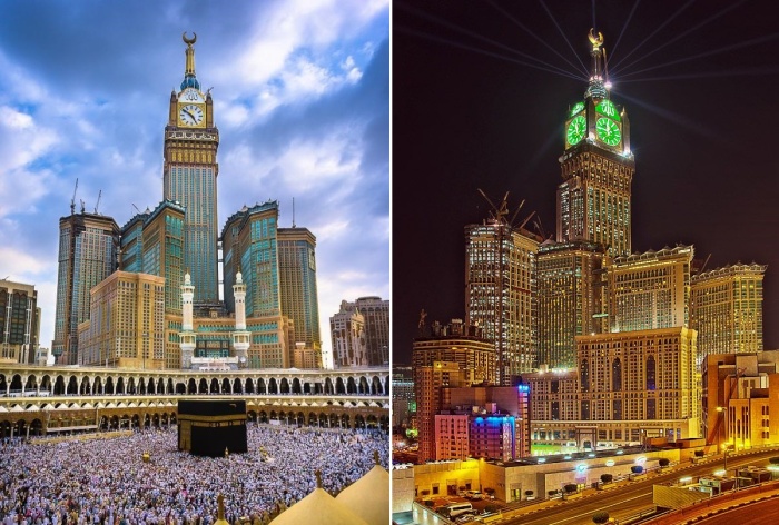 На площади перед Часовой башней у самого священного места мусульман одновременно может молиться более 4тыс. человек (Саудовская Аравия).