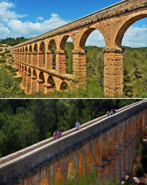 Aqüeducte de les Ferreres является самой впечатляющей частью Эко-исторического парка Пон-дель-Диабле (Испания).