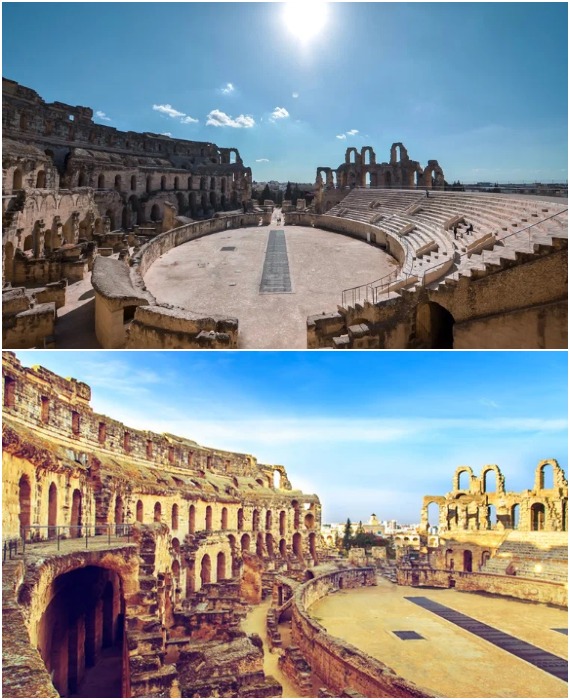 Величественное творение Римской империи стало главной туристической достопримечательностью Эль-Джема (Тунис).