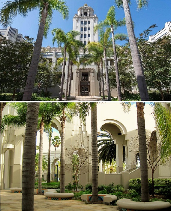 Прекрасный сад стал излюбленным местом отдыха горожан и гостей элитного района (Beverly Hills City Hall).