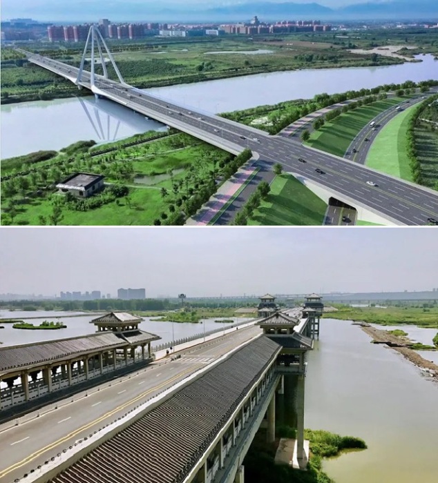 Большой мост Вэйнань Вэйхэ – высокотехнологичная структура, доказывающая гениальность инженерной мысли (Китай).