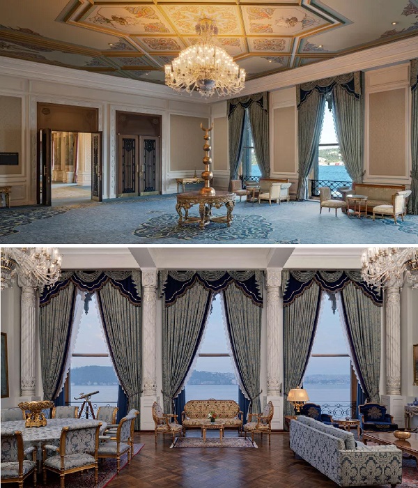 Королевская роскошь номеров Люкс в отеле Ciragan Palace Kempinski (Стамбул, Турция). 
