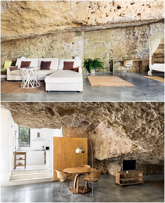 Архитекторы Ummo Estudio создали плавный и непрерывный диалог между природной структурой камня и современным дизайном (предгорье Сьерра-Морена, Испания).