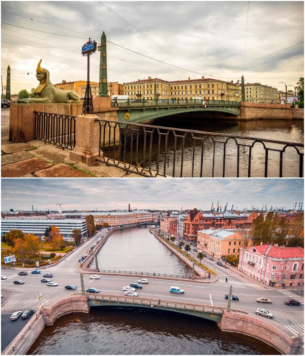 Египетский мост – экзотический объект, украшающий центр города (Санкт-Петербург).
