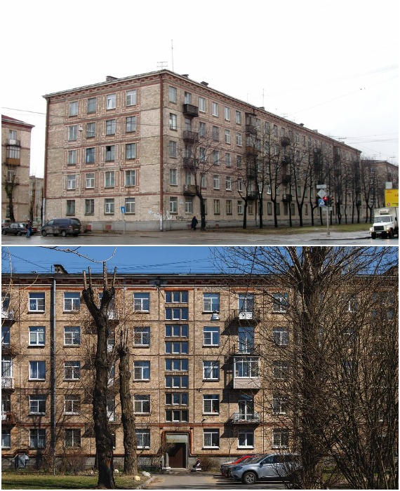 Несмотря на то, что «хрущевки» квартала 122 выглядят вполне привычно, планировка квартир и благоустройство дворов значительно лучше последующих «собратьев» (Санкт-Петербург).