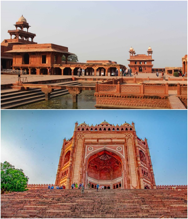 На территории красивейшего старинного города сохранилось множество величественных дворцов, мечетей и храмов (Фатехпур Сикри, Индия).