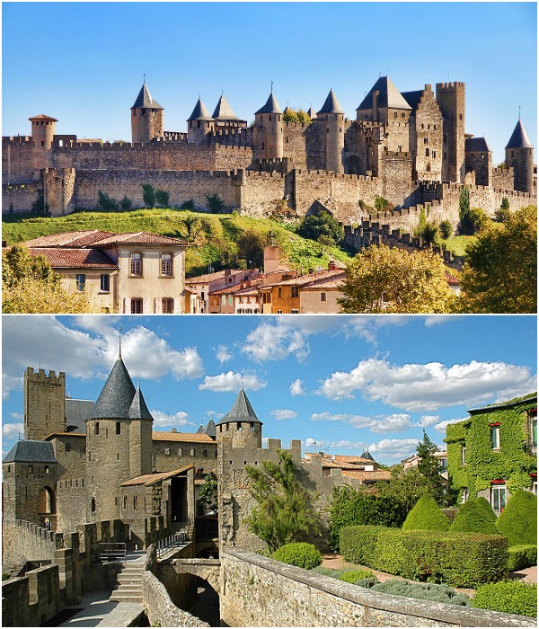 Большая часть сооружений, которые можем увидеть и сейчас, были построены в XIII веке (Carcassonne, Лангедок). 