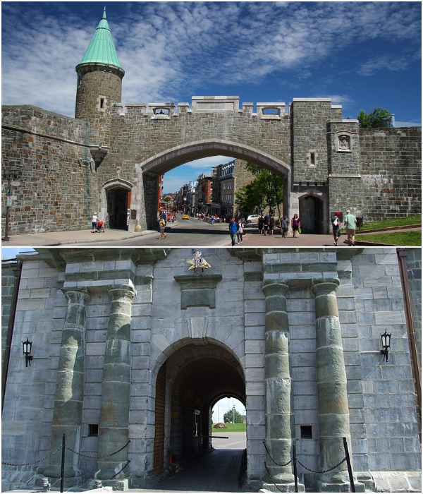 Крепостные валы Квебека являются единственными оставшимися городскими стенами в Северной Америке (Канада).