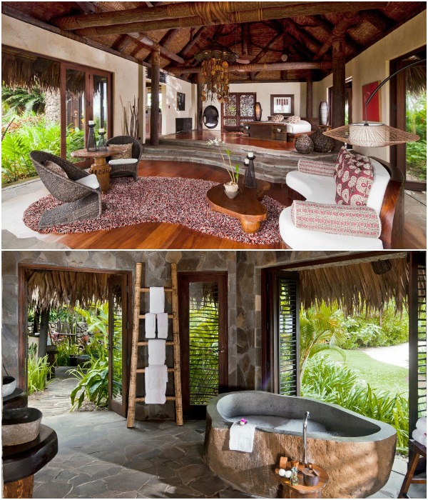 Колоритная обстановка, не лишенная роскоши и 5-звездочных условий (Hilltop Villa, Фиджи).
