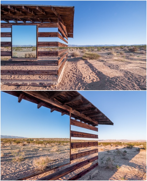 Углы и окна дома Lucid Stead позволяют создать иллюзию его прозрачности (Joshua Tree, Калифорния).